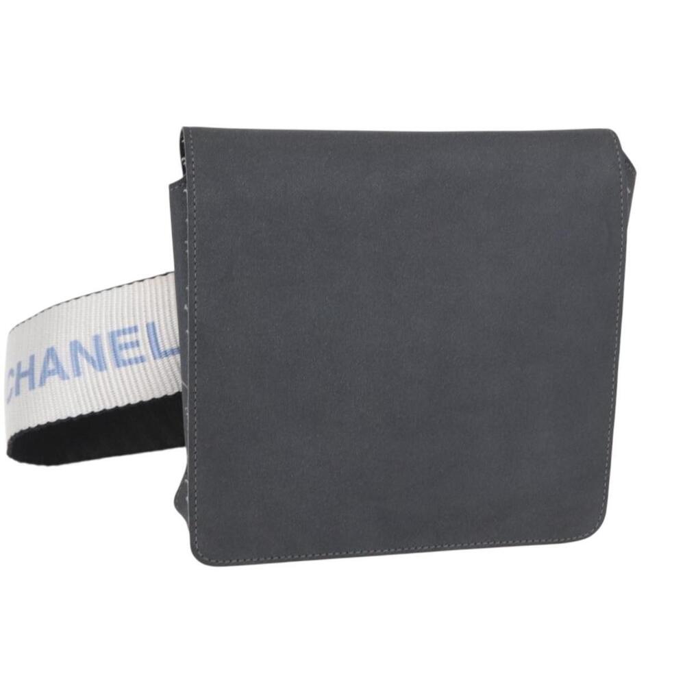 CHANEL Sports Line Waist bag Nylon Gray Silver CC Auth yk19613 - Picture 1 of 16